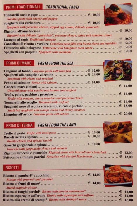 Menu di Pizzeria Virgilio 