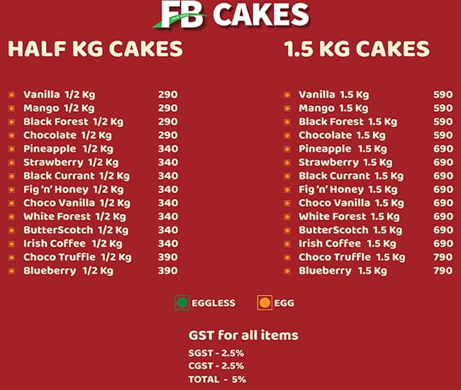 Update more than 73 fb cakes menu latest - awesomeenglish.edu.vn