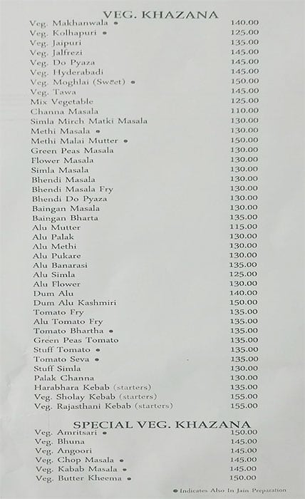 Modern Pride menu