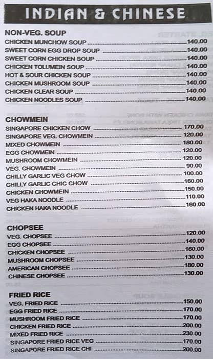 ROYAL TAKE AWAY menu