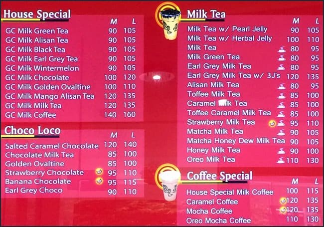 Gong Cha Menu, Menu for Gong Cha, Rockwell, Makati City - Zomato ...