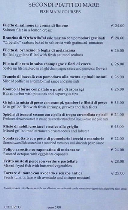 Menu di Il Coriandolo 