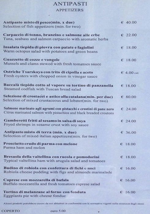 Menu di Il Coriandolo 
