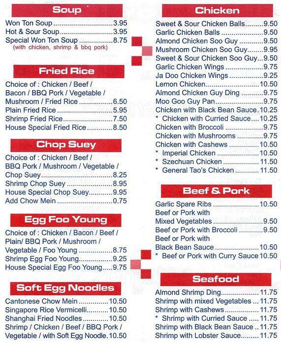 Menu at Chips & Dairy Fast Food, Ottawa