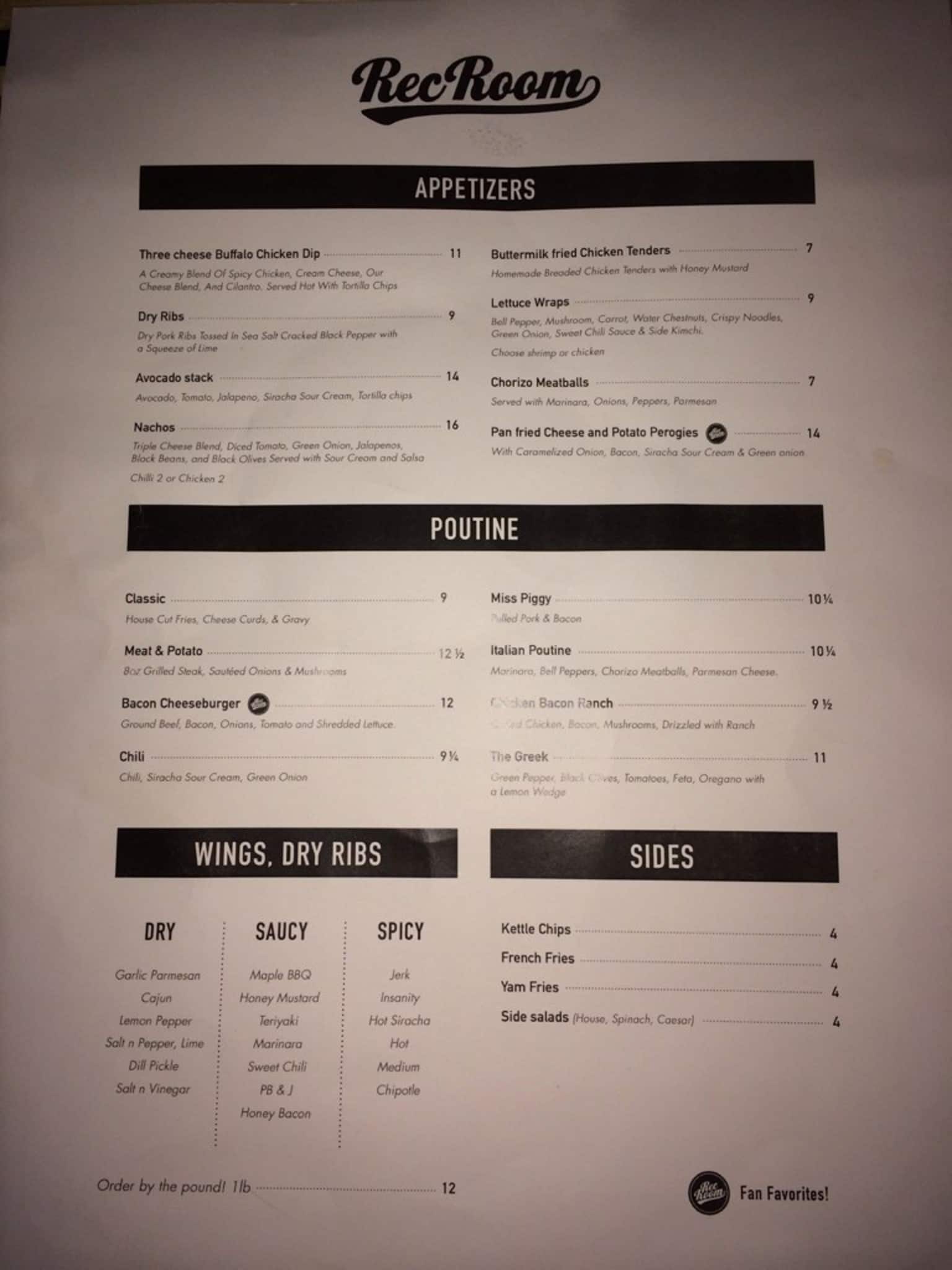 Posen Rec Menu - wamc4zk