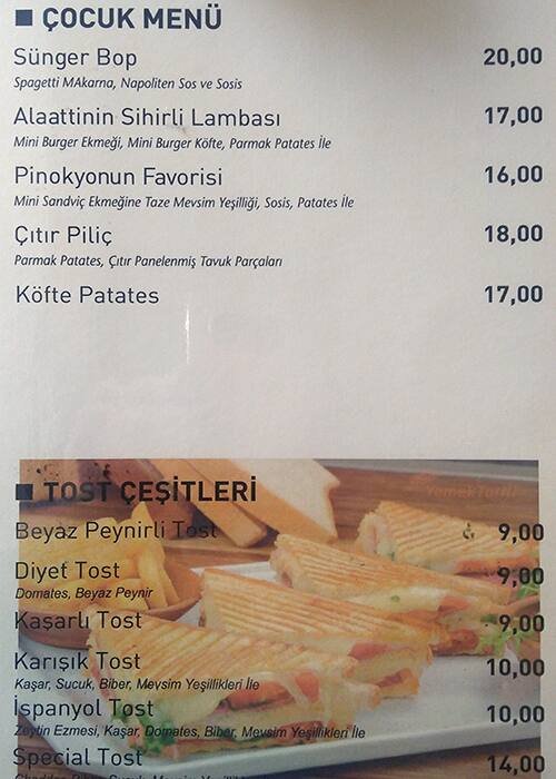 Cheef moses göztepe menü