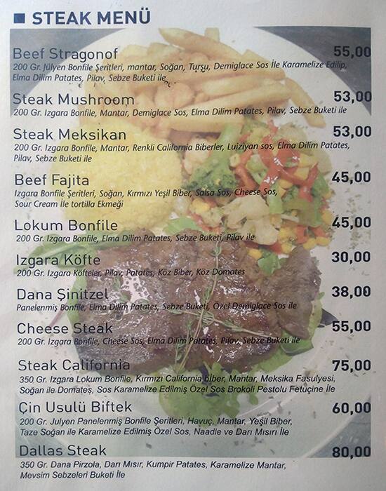 Cheef moses göztepe menü