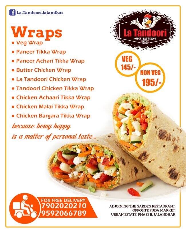 La Tandoori menu