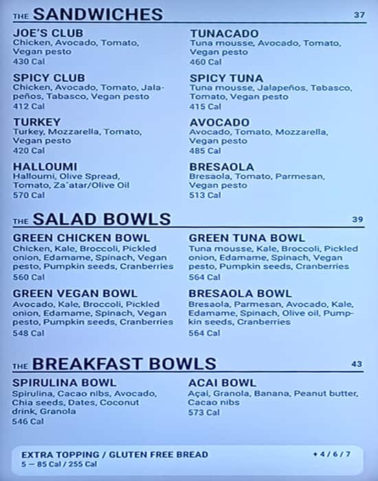 Menu of Joe & The Juice, Dubai Design District, Dubai