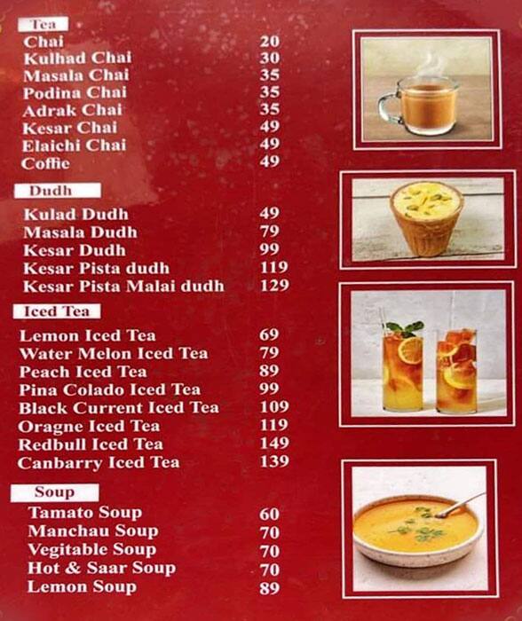 Menu of Red Town Cafe & Restaurant, Vaishali Nagar, Jaipur