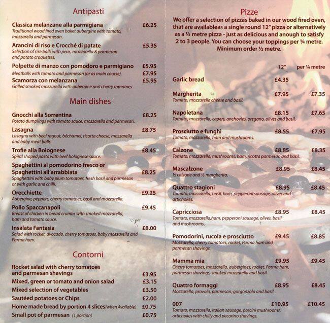 Sole D Oro Menu Menu For Sole D Oro Palmers Green London