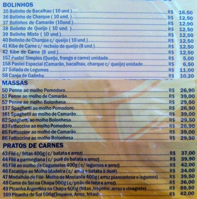 Tagarelli Restaurante Grill cardápio