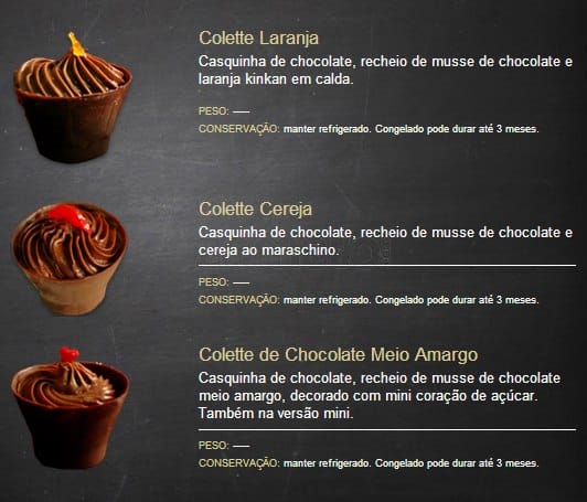 Chocólatras Anônimos (Moinhos) cardápio