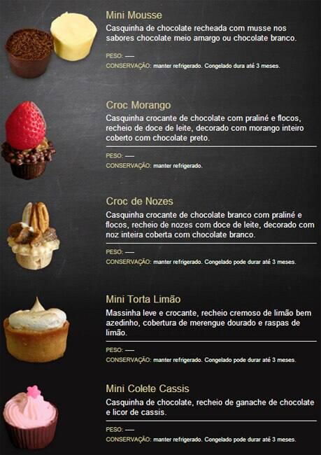 Chocólatras Anônimos (Moinhos) cardápio