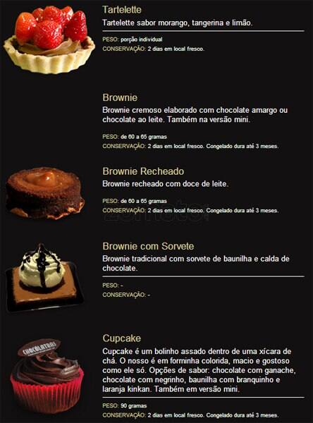 Chocólatras Anônimos (Moinhos) cardápio