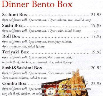 Kisoya menu