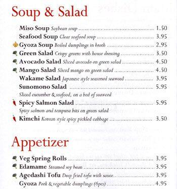 Kisoya menu
