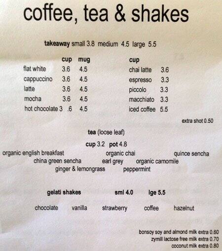 Menu at Panini Kitchen cafe, Norwood, 78 Rundle St