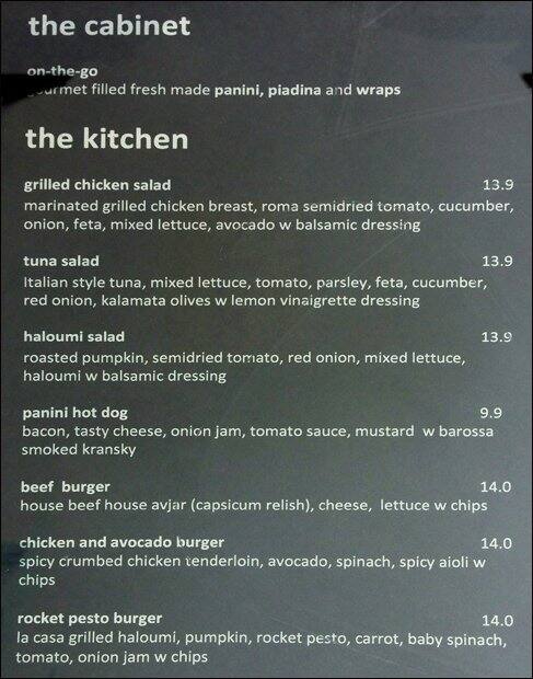 Menu at Panini Kitchen cafe, Norwood, 78 Rundle St