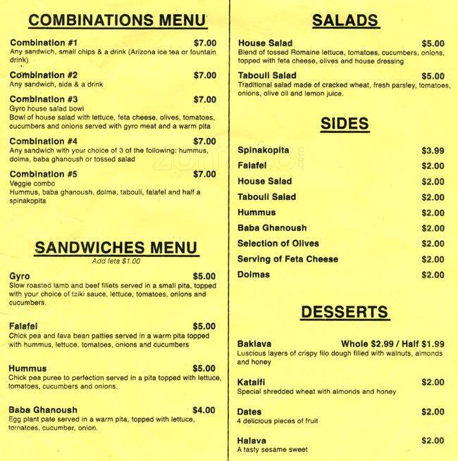 Mediterranean Market & Deli Menu Urbanspoon/Zomato