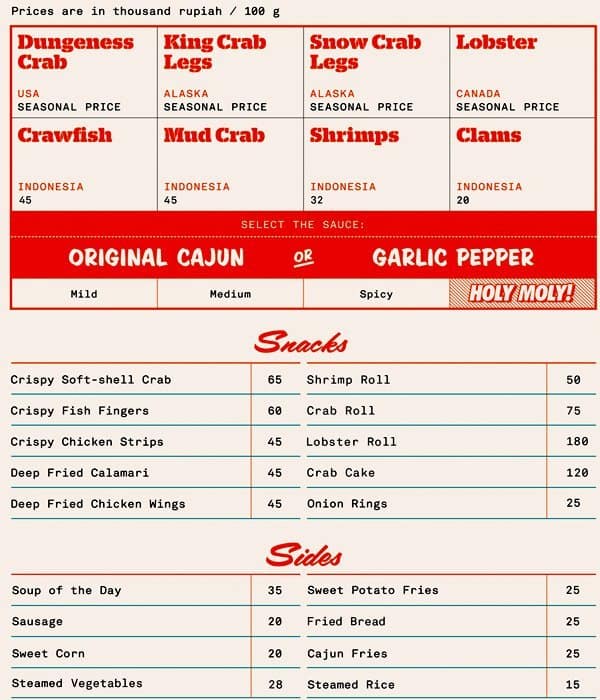 Holy Crab, Kerobokan Kelod, Bali