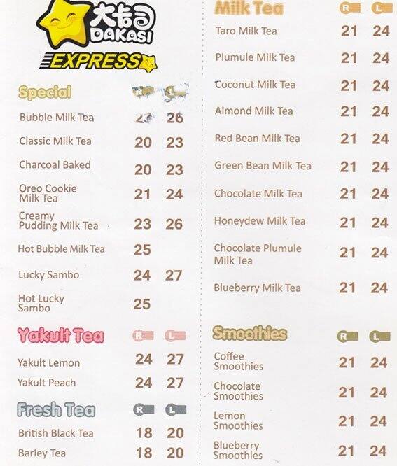 Dakasi Menu Menu For Dakasi Pasir Koja Bandung