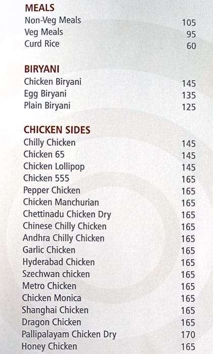 Shahi Grill menu