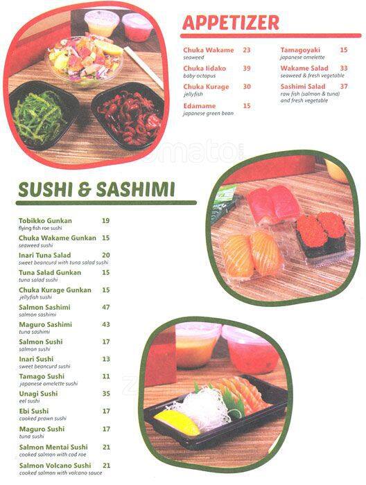 Sushi! Kiosk Menu, Menu for Sushi! Kiosk, Lebak Bulus, Jakarta - Zomato