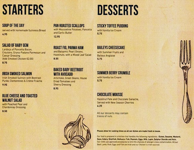 The Brasserie Clayton Hotel Leopardstown Menu Zomato Ireland