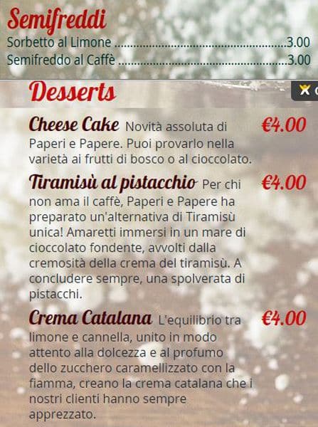 Menu di Paperi e Papere 