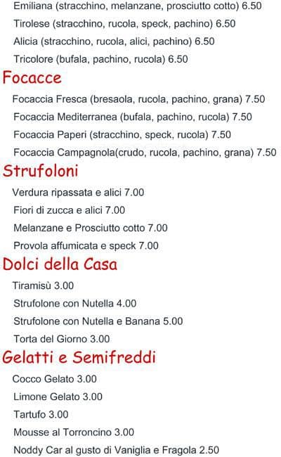 Menu di Paperi e Papere 
