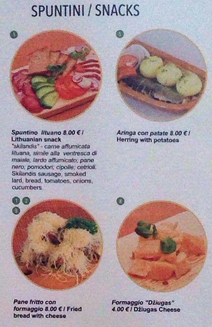 Menu di Lithuanian Booth Restaurant 