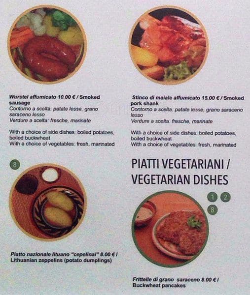 Menu di Lithuanian Booth Restaurant 