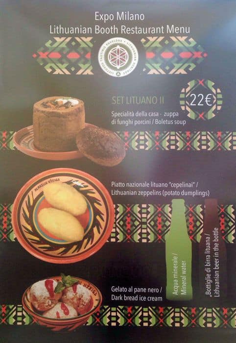 Menu di Lithuanian Booth Restaurant 