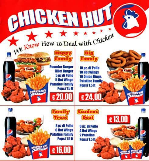 Menu di Chicken Hut 
