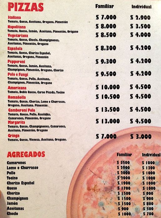 Pepperoni Pizza Menu,Menú para Pepperoni Pizza, Pudahuel, Santiago