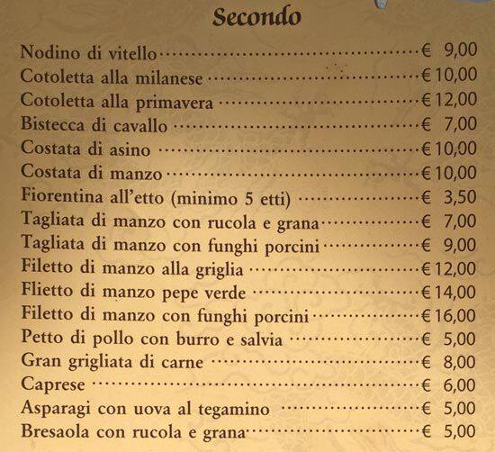 Menu di Il Castello 