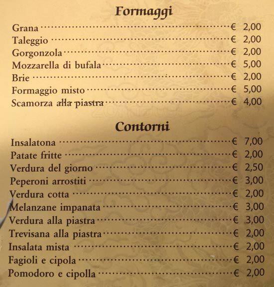 Menu di Il Castello 