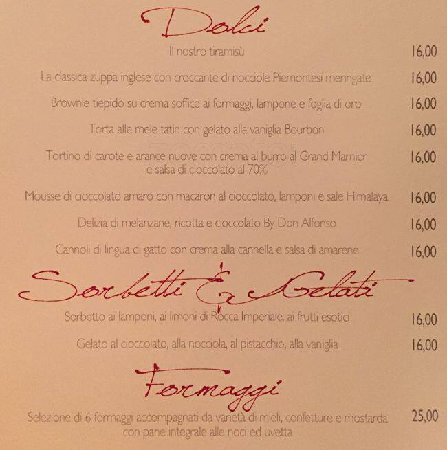 Menu di Tazio 