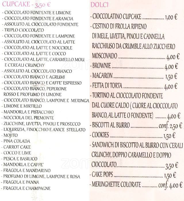 Menu di Torte d'Autore 