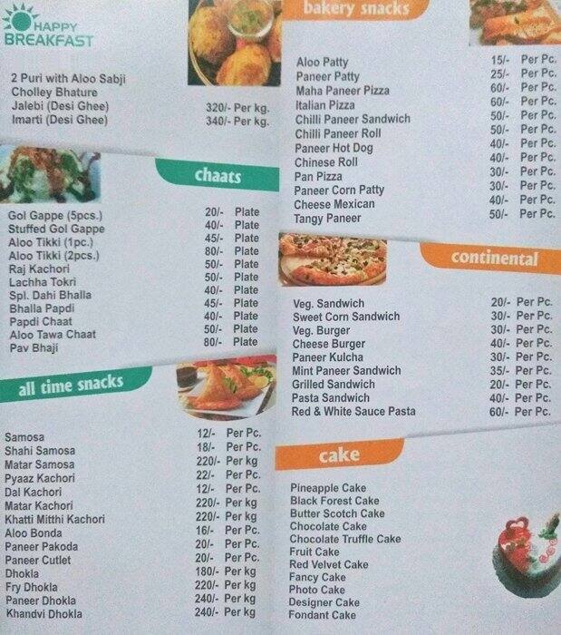 Amar Bakery Menu, Menu for Amar Bakery, Anand Vihar, New Delhi Zomato