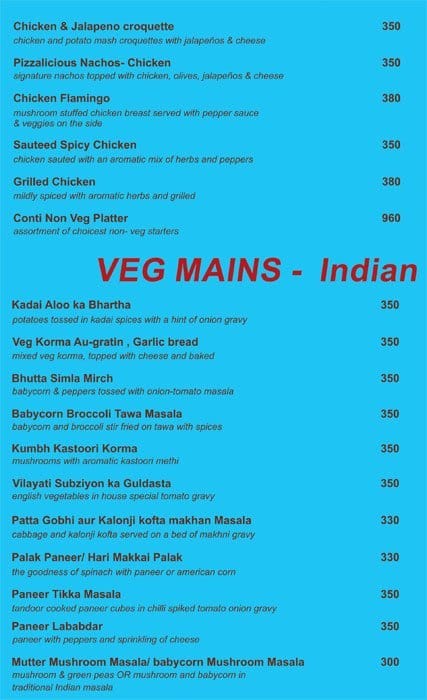 Round about Bar And kitchen menu