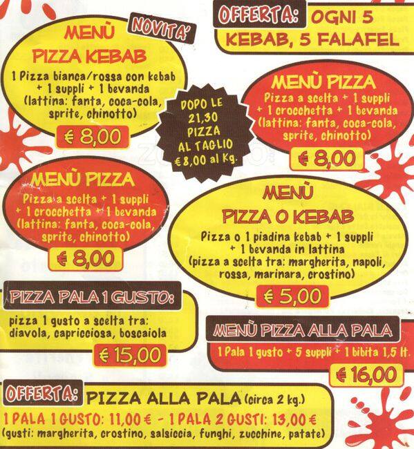 Menu di Voglia di Pizza 