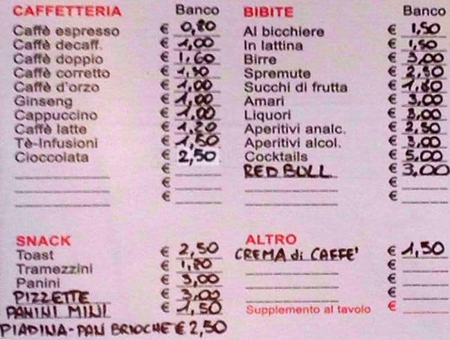 Menu di Seven Cafè 