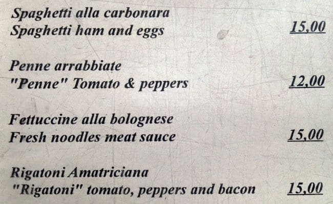 Menu di Ulpia 