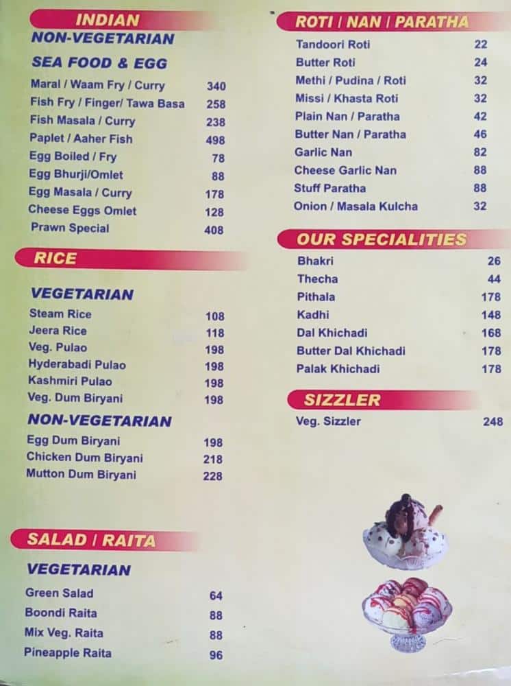 Master Cook Garden Restaurant menu