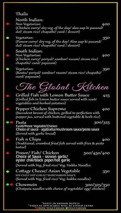 Gourmet menu