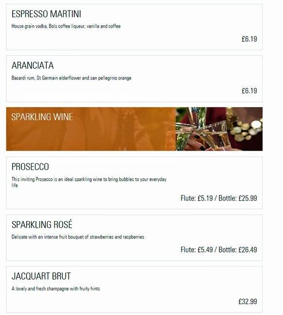 Prezzo - Harrow menu