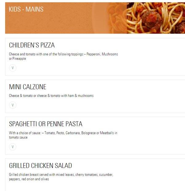 Prezzo - Harrow menu
