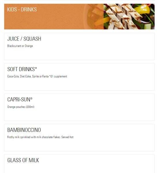 Prezzo - Harrow menu